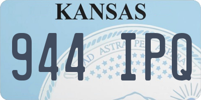 KS license plate 944IPQ