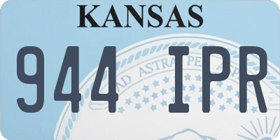 KS license plate 944IPR
