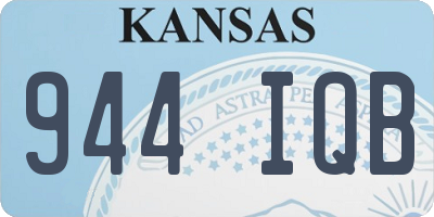 KS license plate 944IQB