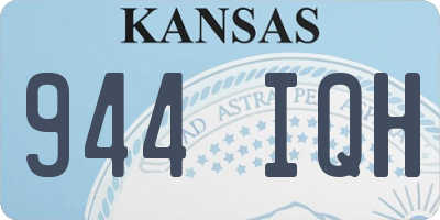 KS license plate 944IQH