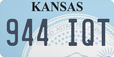 KS license plate 944IQT