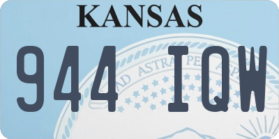 KS license plate 944IQW