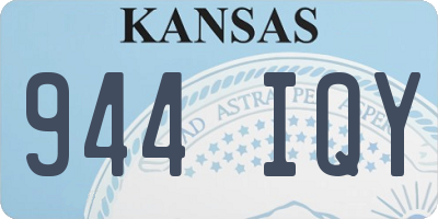 KS license plate 944IQY