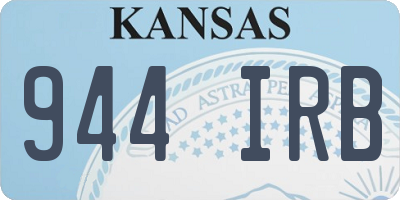KS license plate 944IRB