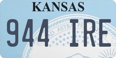 KS license plate 944IRE