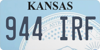 KS license plate 944IRF