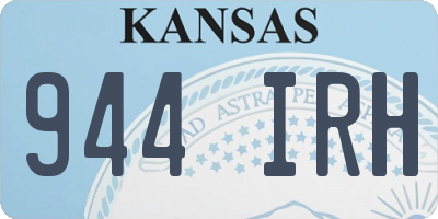 KS license plate 944IRH
