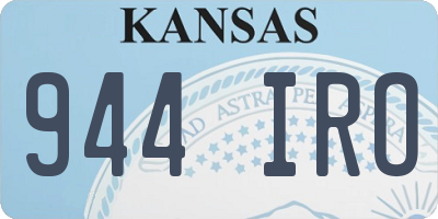 KS license plate 944IRO
