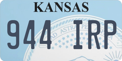 KS license plate 944IRP