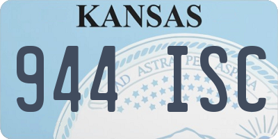 KS license plate 944ISC