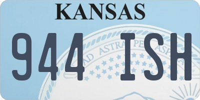 KS license plate 944ISH