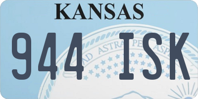 KS license plate 944ISK