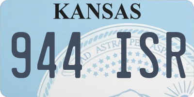 KS license plate 944ISR