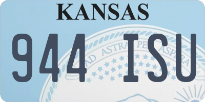 KS license plate 944ISU