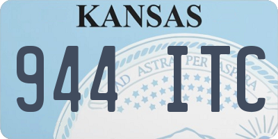 KS license plate 944ITC