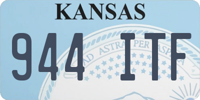KS license plate 944ITF