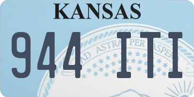 KS license plate 944ITI