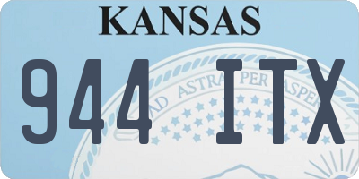 KS license plate 944ITX
