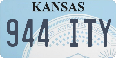 KS license plate 944ITY