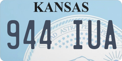 KS license plate 944IUA