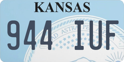 KS license plate 944IUF