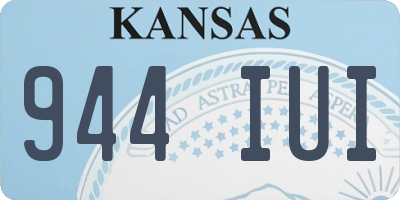 KS license plate 944IUI
