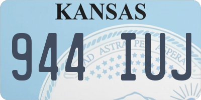 KS license plate 944IUJ