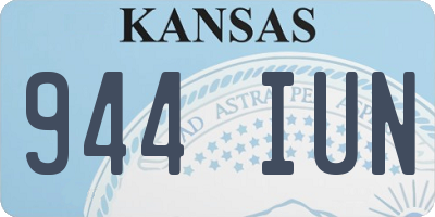 KS license plate 944IUN