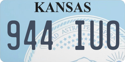 KS license plate 944IUO