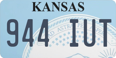 KS license plate 944IUT