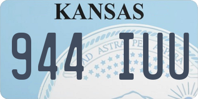 KS license plate 944IUU