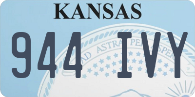 KS license plate 944IVY