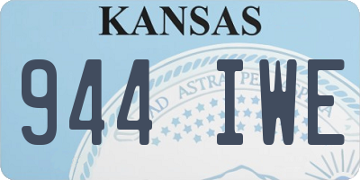 KS license plate 944IWE