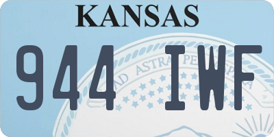 KS license plate 944IWF
