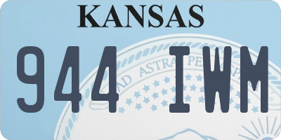 KS license plate 944IWM