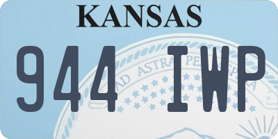 KS license plate 944IWP