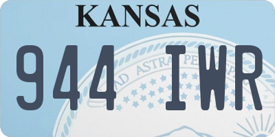 KS license plate 944IWR