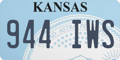 KS license plate 944IWS