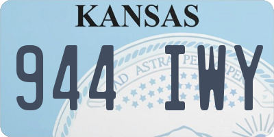 KS license plate 944IWY