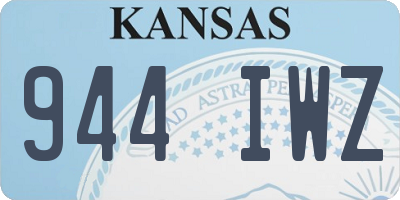 KS license plate 944IWZ