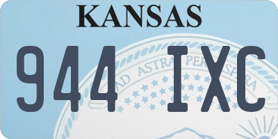 KS license plate 944IXC
