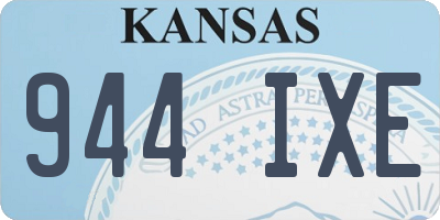 KS license plate 944IXE