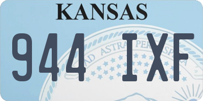 KS license plate 944IXF