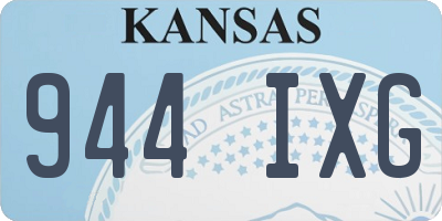 KS license plate 944IXG