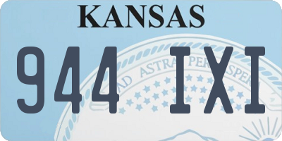 KS license plate 944IXI