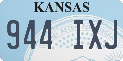 KS license plate 944IXJ