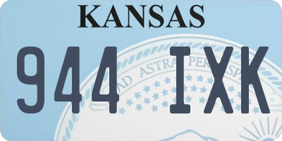 KS license plate 944IXK