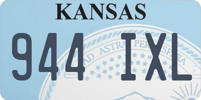 KS license plate 944IXL