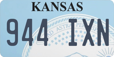 KS license plate 944IXN