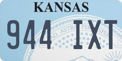 KS license plate 944IXT